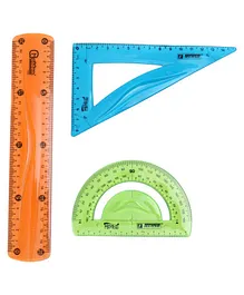 Geometrical Instruments Set of 3 - Orange Blue Green