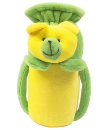 Ole Baby Teddy Face Plush Feeding Bottle Cover Yellow - Fits up to 240 ml