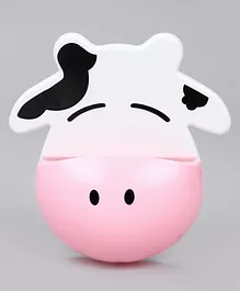 Cow Shape Toothbrush Holder - Pink White