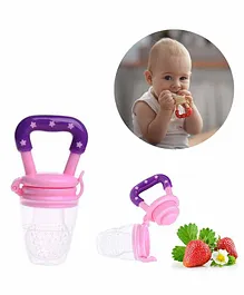 Safe-O-Kid Medium Size Silicone Fruit and Food Nibbler - Pink
