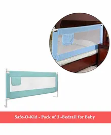 Safe-O-Kid 1.8 Meter Premium Bed Rail Pack of 3 - Blue 