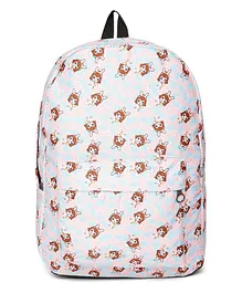 Kids On Board Girl Print Backpack - Peach