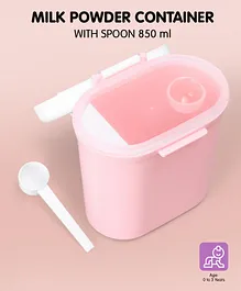 Milk Powder Container With Spoon Pink - 850 ml