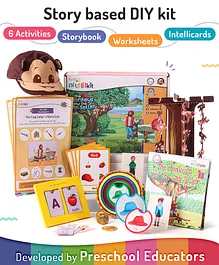 FirstCry Intellikit The Monkeys and the Cap Seller Kit - Multicolor