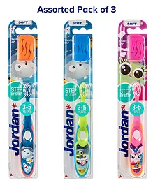 Jordan Step by Step Toothbrushes With Travel Cap - Pack of 2 (Colour May Vary)Jordan Step by Step Toothbrushes With Travel Cap - Pack of 3 (Colour May Vary)