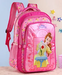 Disney Princess School Bag Belle Print Pink - 18 Inches
