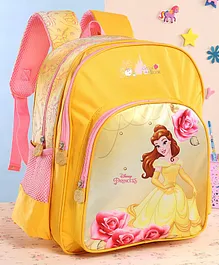 Disney Princess School Bag Belle Print Yellow - 14 Inches