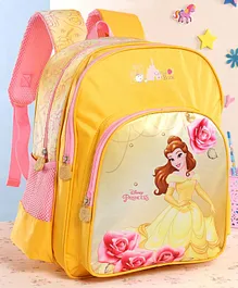 Disney School Bag Princess Belle Print Yellow - 16 Inches
