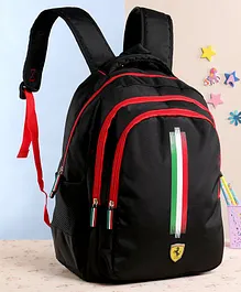 Ferrari Classic Style School Bag Black - 17 Inches