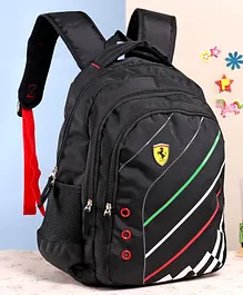 Ferrari Speed Sign School Bag Black - 19 Inches
