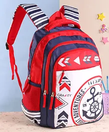 Gravity Great Adventure School Bag Blue Red - 17 Inches
