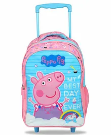 Peppa Pig Trolley Backpack Blue Pink - 16 Inches