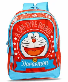 Doraemon School Bag Blue Red - 16 Inches
