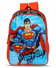 DC Comics Superman School Bag Blue Red - 14 Inches