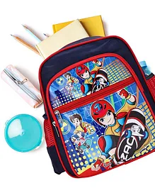 Preschool Kids Bag Print Navy Blue Red - 12 Inches