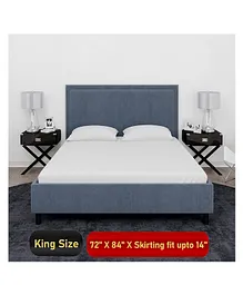 Mattress Protector® Cotton Waterproof Bed Protector Mattress Topper for King Size (White, 72 X 84)