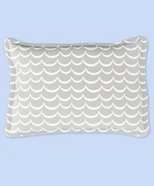 Fancy Fluff Organic Rectangle Pillow Zig Zag Print - Grey