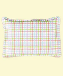 Fancy Fluff Organic Rectangle Pillow Checked Print - Multicolor