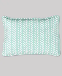 Fancy Fluff Organic Rectangle Pillow Abstract Print - Green