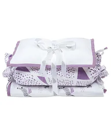 Masilo Organic Cotton Crib Bedding Set - White Purple