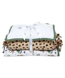 Masilo Organic Cotton Crib Bedding Set - White Green