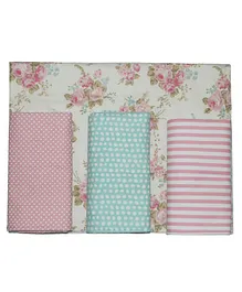 Abracadabra Changing Mat Small Vintage Print Pack of 4 - Pink Blue