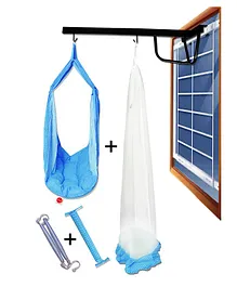 VParents Infant Swing Cradle with Metal Window Hanger - Blue
