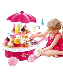 Toyshine Ice Cream Cart with Lights and Music - Pink