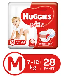 Huggies Dry Pants Medium Size Diapers - 28 Pieces