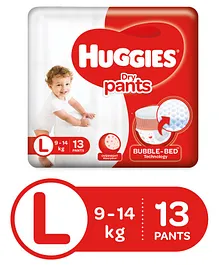 Huggies Dry Pants Large Size Diapers - 13 Pieces