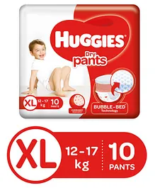 Huggies Dry Pants Extra Large Size Diapers - 10 Pieces
