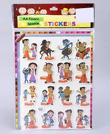 Sticker Bazaar Foam Sparkle Chhota Bheem Stickers Multicolor - 16 Pieces (Print May Vary)