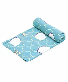 Arditex Polyester Coral Blanket Mermaid Design - Blue