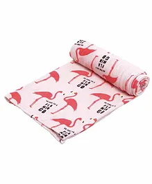 Arditex Polyester Coral Blanket Flamingo Design - Pink