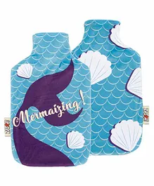 Arditex Hot Water Bottle with Textile Cover Mermaid Design - Capacity 2 Litres