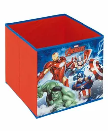 Arditex Cube Shape Foldable Storage Bin Marvel Avengers Print - Red