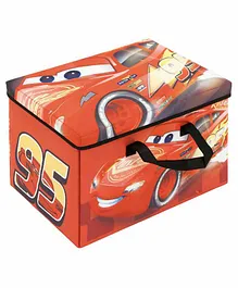 Arditex Disney Pixar Car Fabric Storage Box Cum Play Mat - Red