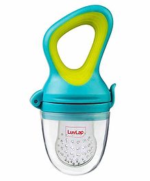 LuvLap Silicone Food|Fruit Nibbler with Extra Mesh, Soft Pacifier|Feeder, Teether for Infant Baby, Infant, Elegant Blue, BPA Free