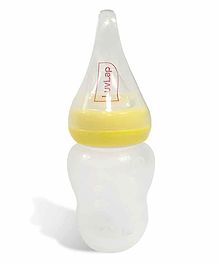 LuvLap Silicone Easy Squeezy Baby Food Feeder, 4M+, 180ml, (Yellow)