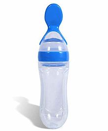 LuvLap Silicone Easy Squeezy Baby Food Feeder, 4M+, 90ml, (Blue)