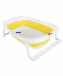 LuvLap Foldable Bath Tub with Soap Case - Yellow