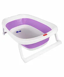 LuvLap Foldable Bath Tub with Soap Case - Purple