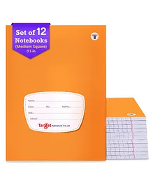 Target Publication Small Square Ruled Notebooks Pack of 12 - 172 Pages each
