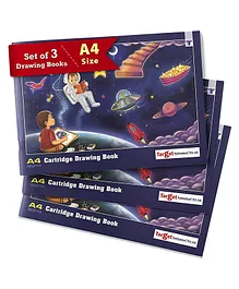 Target A4 Size Drawing Book Set of 3 - 36 Pages each
