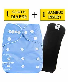 Babymoon Reusable Cloth Diaper with Insert - Blue