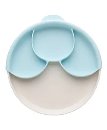 Miniware Healthy Meal Suction Plate with Dividers Set - Blue