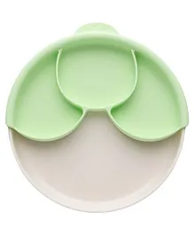 Miniware Healthy Meal Suction Plate with Dividers Set - Green