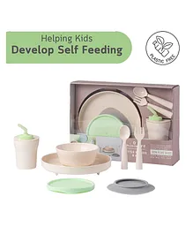 Miniware Little Foodie All in One Feeding Set - Cream Green Grey