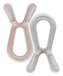 Zoli Bunny Teether Pack of 2 - Pink White