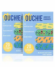Aya Papaya Ouchie Adhesive Bandages Pack Of 2 - 40 Strips